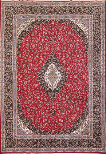 Traditional Style Turkish Area Rug Red 10x13 ft Dining Room Carpet