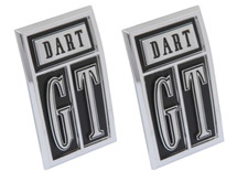 Oer Reproduction Zinc Die-cast Gt Fender Emblem Set For 1967 Dodge Dart