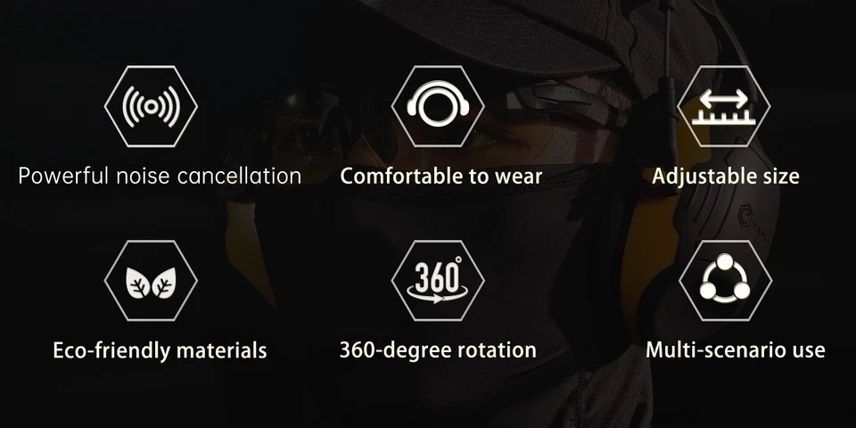 EARMOR C06 OFICIAL Orejeras de protección para oídos de tiro para alcance de pistola, NRR 33dB Foto 2 de 4