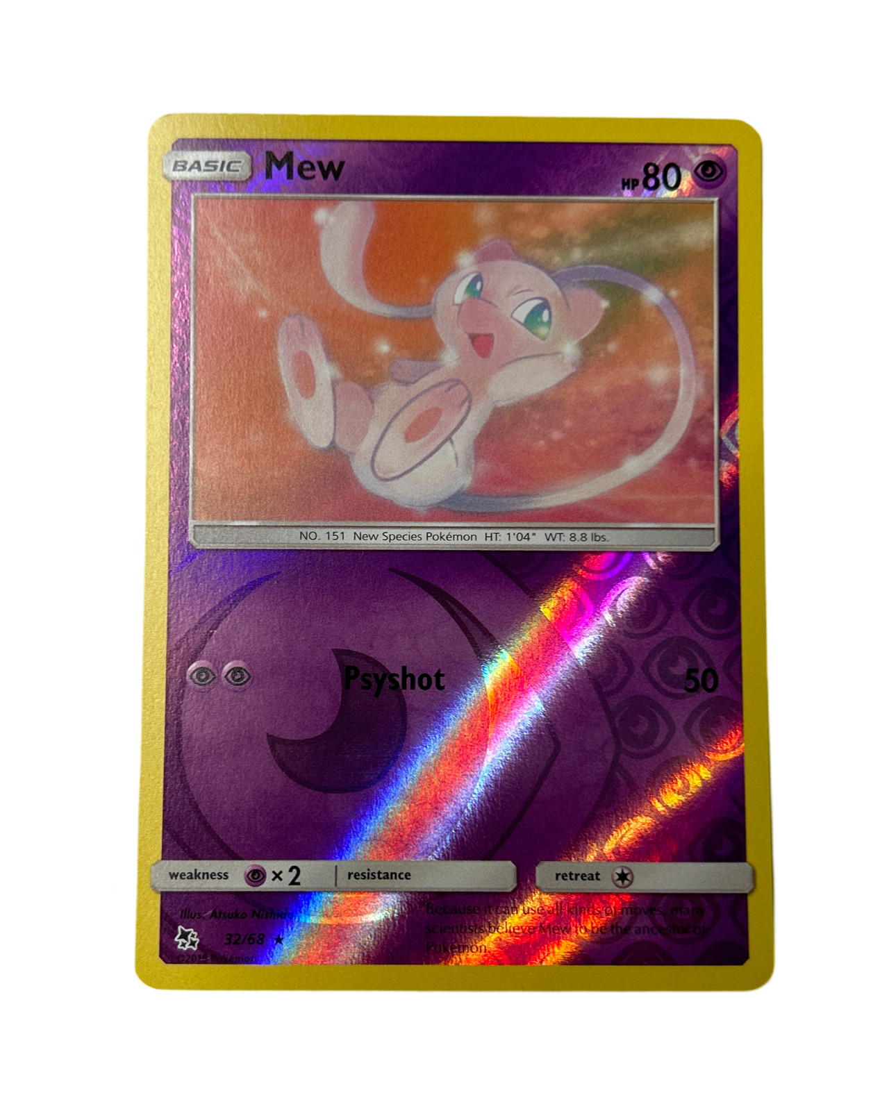Pokemon TCG Mew 32/68 Reverse Holo Hidden Fates MINT