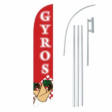 Gyros Flag Flutter Feather Banner Swooper Windless Bundle Kit