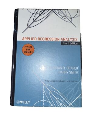 Applied Regression Analysis HC Book Norman R. Draper H. Smith