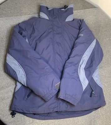 VNTG COLUMBIA Womens Bugaboo Jacket XL Zip Snap Button Windbreaker fleece Blue 