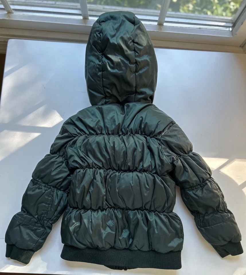 Appaman 男孩绿色全拉链长袖 Puffer 大衣尺寸 4T 二手状况完好 — 第 3/4 张图片