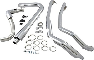 Cobra True Dual Header Pipes Chrome #6257 Harley Davidson