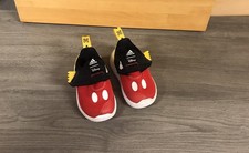 Adidas Toddler Disney Mickey Mouse Trainer Shoes Black Red Yellow UK SIZE 3k.