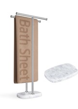 KES Standing Towel Racks for Bathroom 2-Tier, Floor Towel Rack Stand with Hea...