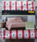 Cuddl Duds Full Sheet Set Soft & Cozy Tree Plaid Christmas Holiday Lodge NEW