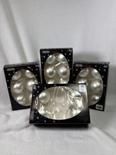 The Christmas Shoppe Silver Glass Ball Ornaments Made in USA Lot 22 in 4 Boxes