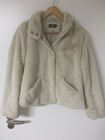 ONLY Kuschelige Fake-Fur Jacke cremeweiß beige Teddyjacke M 38 Damen Felljacke