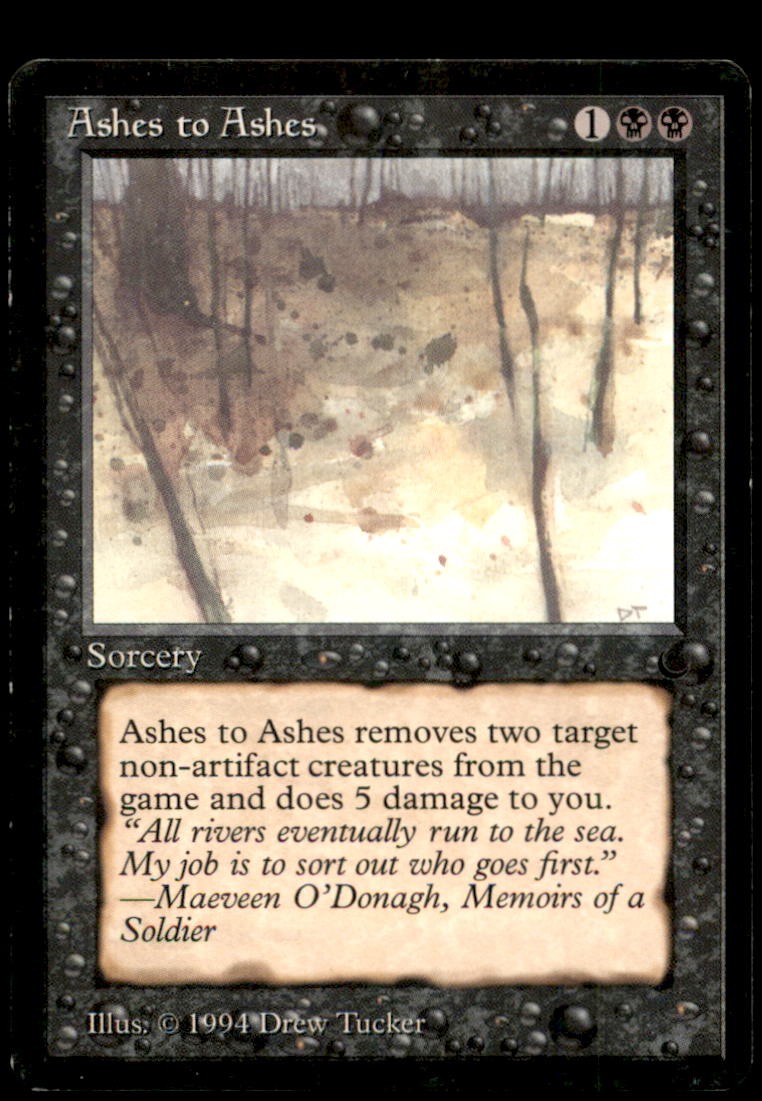 Ashes to Ashes LP Light Play The Dark MTG [6164]