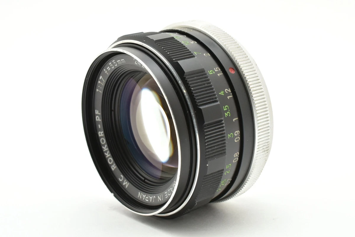 Minolta Rokkor PF 55mm Focal Camera Lenses f/1.7 Maximum Aperture