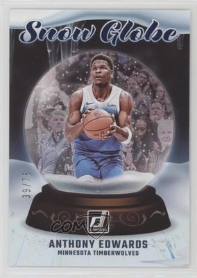 2024-25 Panini Donruss Snow Globe Blue Winter 39/75 Anthony Edwards #12 0rd2