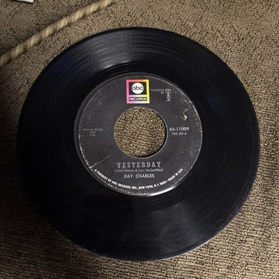 Soul 45 Ray Charles - Yesterday / Never Had Enough Of Nothing Yet On Abc Records