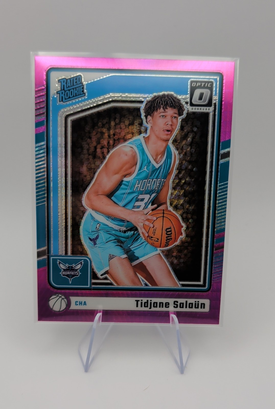 2024-25 Panini Donruss Optic - Rated Rookie Tidjane Salaun #286 Pink Hyper Prizm