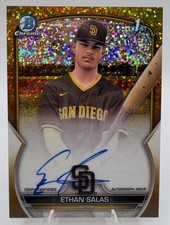 2023 Bowman Chrome 1st - Prospect Autographs Ethan Salas Gold Mini-Diamond /50