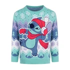 Disney Lilo & Stitch Women’s Christmas Jumper | Acrylic Pullover Xmas Sweater