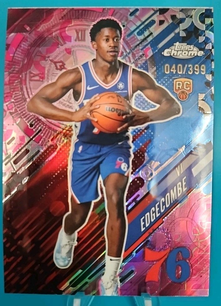 VJ Edgecombe Topps Chrome 2025-26 Go Time Rookie 40/399