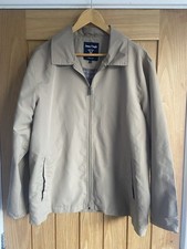 James Pringle Men's Beige Full Zip Up Windbreaker Lightweight Jacket Size Medium