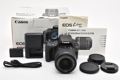 [TOP MINT] Canon EOS Kiss X7 DSLR Camera EF-S 18-55mm IS STM Lens Kit Japan