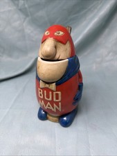 Vintage 1975 Ceramarte Bud Man Lidded Beer Stein Mug Anheuser Busch 8" Brazil