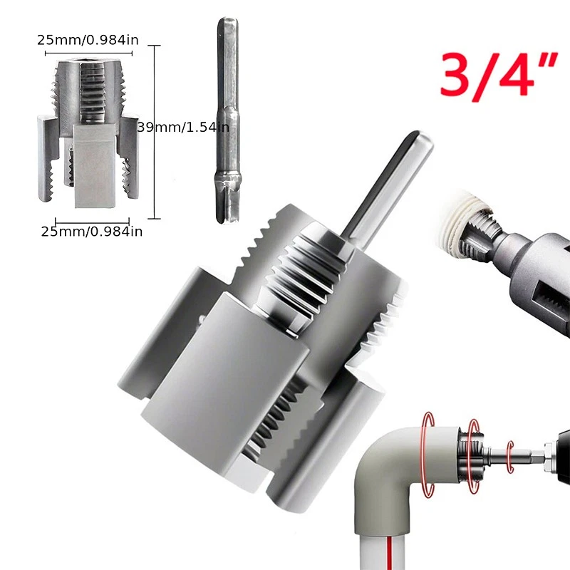 Herramienta de roscado de tubería interna y externa integrada de EE. UU. para tubería de agua de 1/2"" 3/4"" Foto 3 de 4