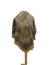 S55 Fendi Vintage Silk Multicolore Scarf 39 Inch Made In Italy