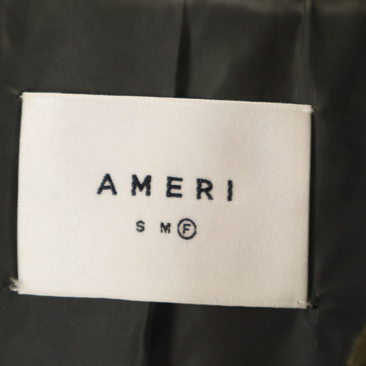 AMERI UNDRESSED 3WAY Blanket Wool coat F khaki Wo… - image 9