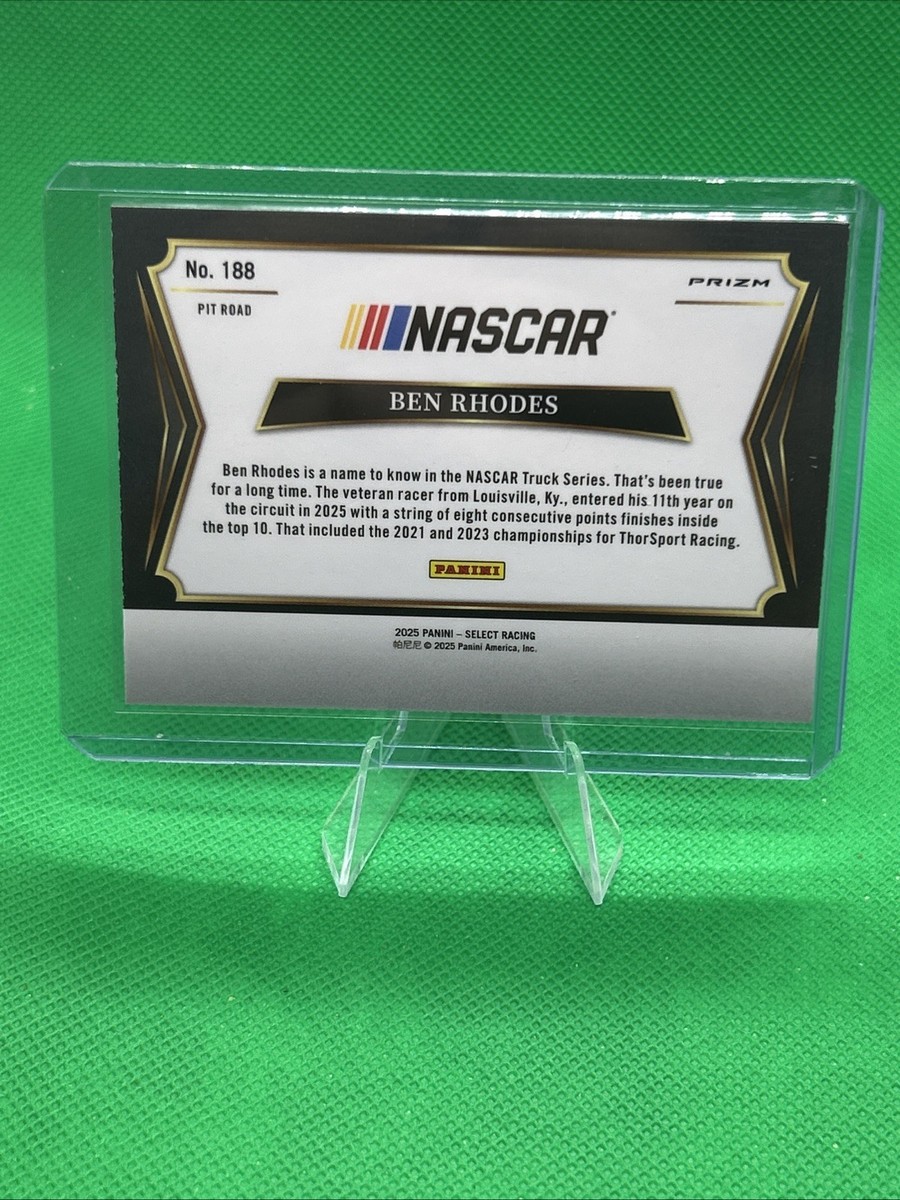 2025 Panini Select Racing Orange Ben Rhodes Pit Road | eBay