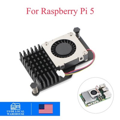 Cooling Fan Aluminum Active Cooler For Raspberry Pi 5 Aluminum Heatsink