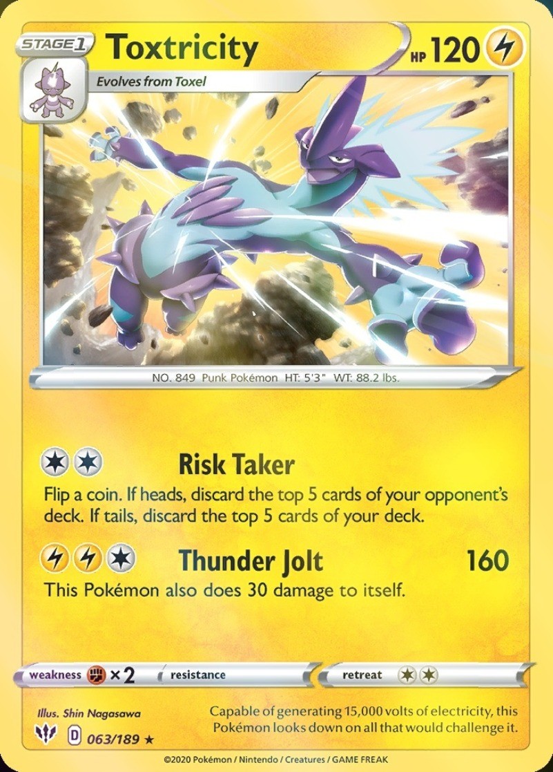 Toxtricity Holo Darkness Ablaze #63 Pokémon TCG