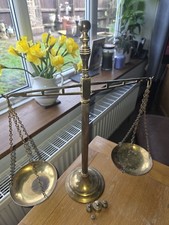 Vintage Brass Scales And Weights