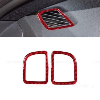 For Toyota GR Supra A90 2019-22 Red Carbon Fiber Interior Air Vent Outlet Cover
