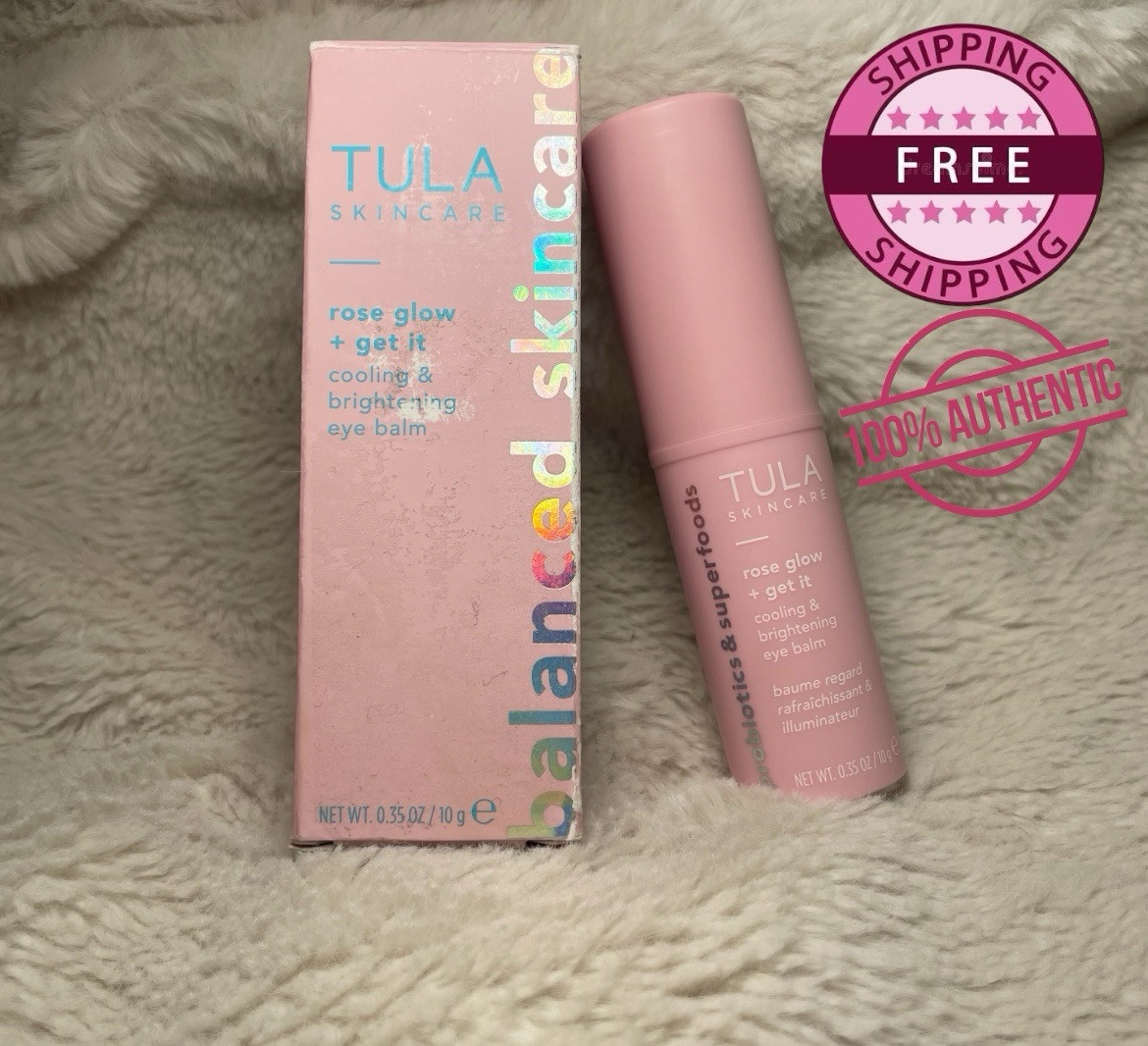 TULA Rose Glow Cooling Brightening Eye Balm 10g Full Size $38