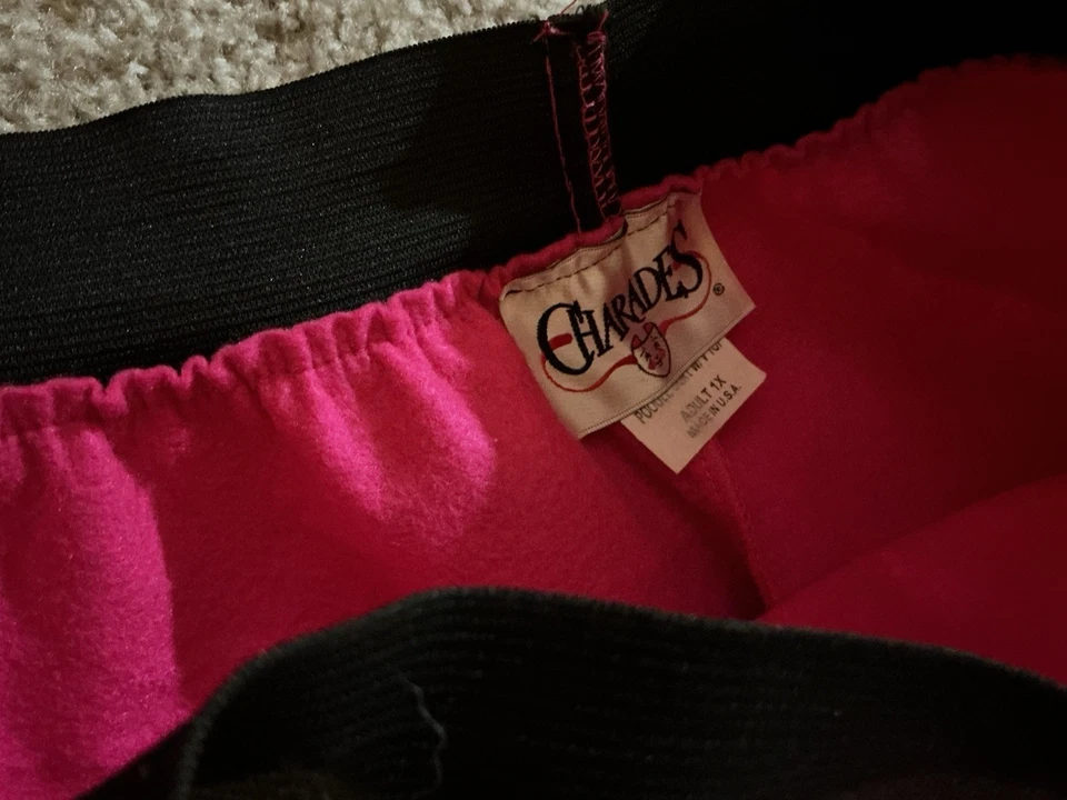 Винтажные шарады розовый с черный пудель ретро войлок юбка 1 X - Изображение 3 из 4