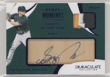 2020 Panini Immaculate Debut Moments Relics Blue 19/25 Sheldon Neuse Auto 7m3