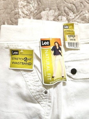 ''LEE JEANS'' JUST BELOW THE WAIST'' NEW ''WHITE'' INNOVATIONS ''NEW W/TAG'' SZ 16M