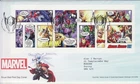 GB Stamps First Day Cover Marvel Comics MS, Hulk, cartoon Black panther SHS 2019