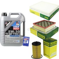 Inspektionskit Filter Liqui Moly ÖL 5L 5W-30 FüR Opel Meriva B Vauxhall 1.4