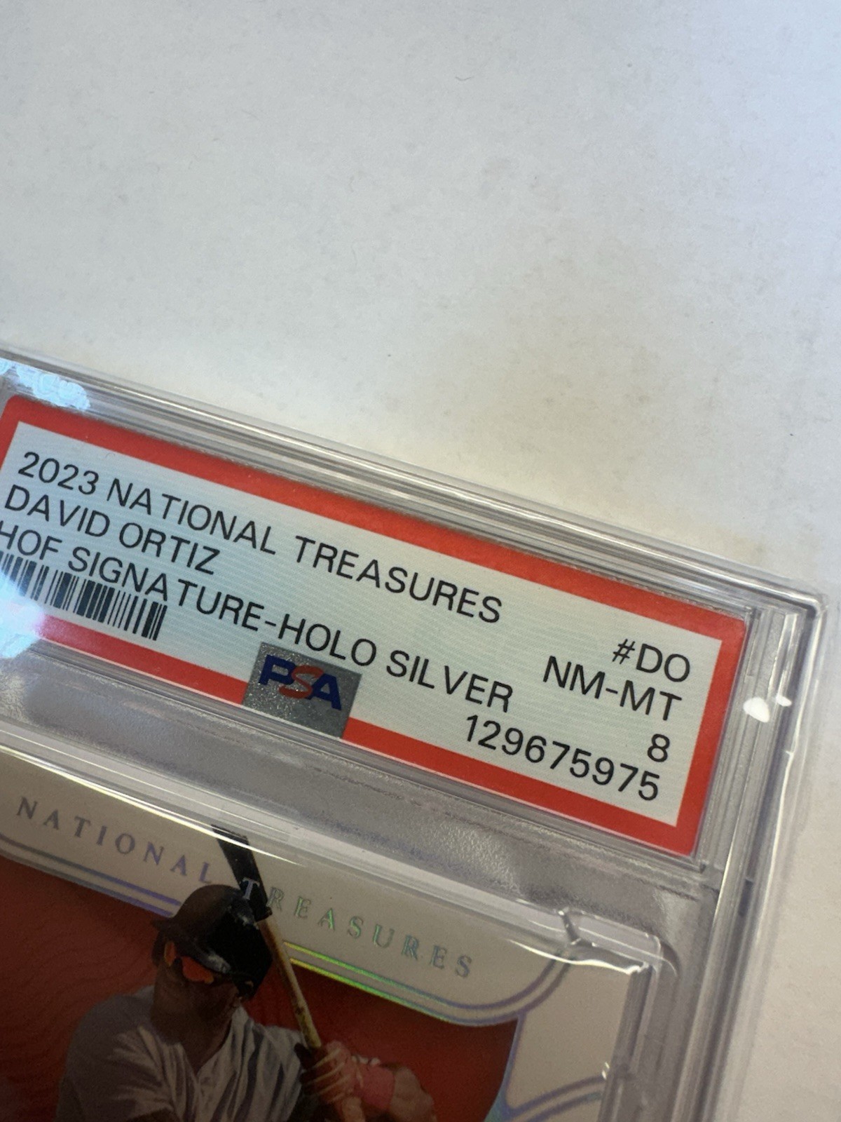 2023 National Treasures Hall Of Fame David Ortiz Auto 5/5 SSSP eBay 1/1 PSA 8 view 5