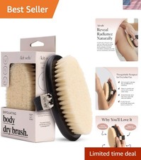 Dry Brushing Body Brush for Lymphatic Drainage  Soft Bristles Shower Brush -...