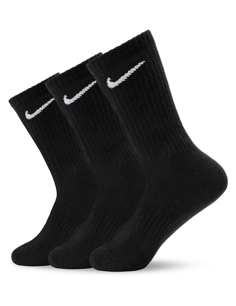 Nike Herren Everyday Lightweight Crew Trainings Socken, Schwarz, 42–46