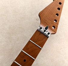 Reverse head roasted flame maple Guitar neck 22 Fret 25.5 inch lock nut