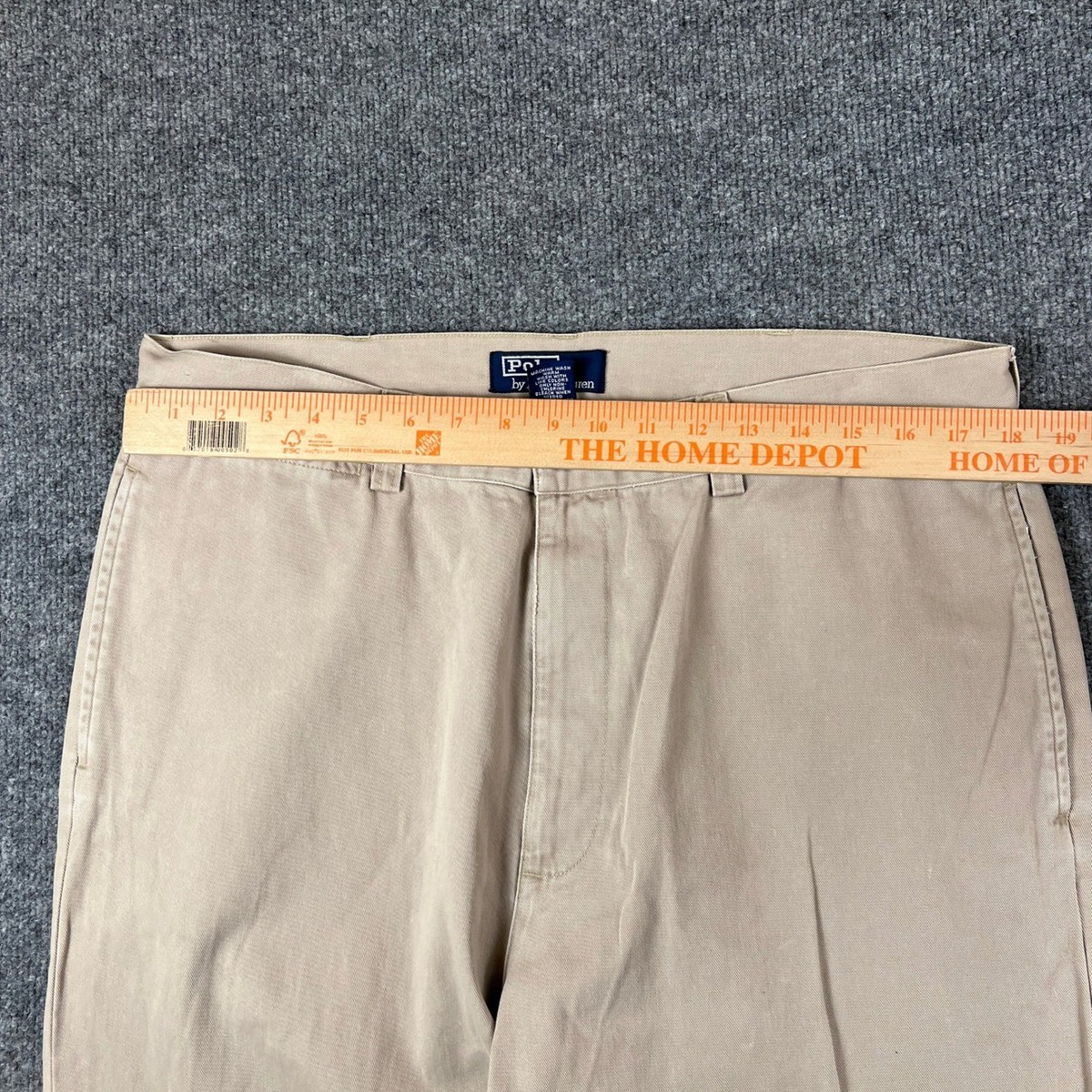 Vintage Polo Ralph Lauren Pants Mens 36x30 Brown Chino Wide Leg