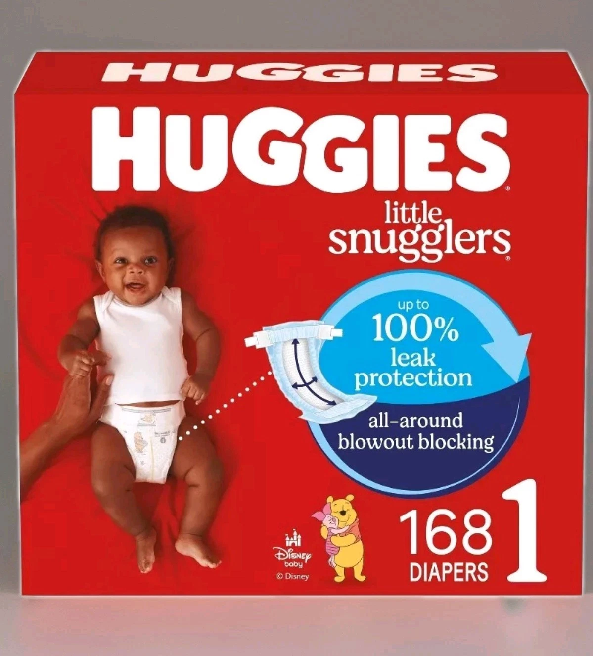 Huggies Little Snugglers Disposable Baby Diapers - Size 1 - 168 Count