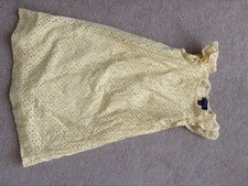 Polo Ralph Lauren Girls Yellow Eyelet Dress Size 6
