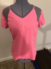 Tek Gear Drytek Shirt Women s Large pink w/ba...
