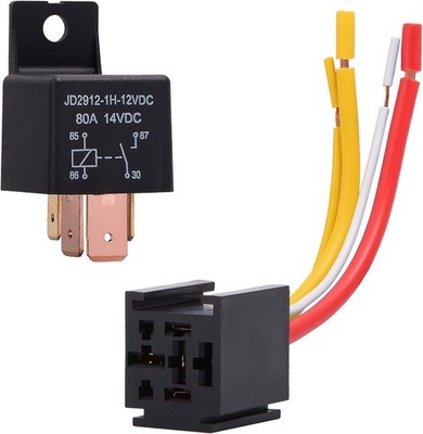 Relais 12V 80A SPST 4 Pin Auto Relais mit Steckdose, Relais 80 apm 4 Polig KF...