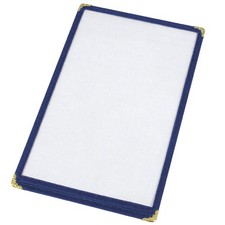 Winco PMC9B 12 in x 9 1/2 in Blue Single Menu Cover