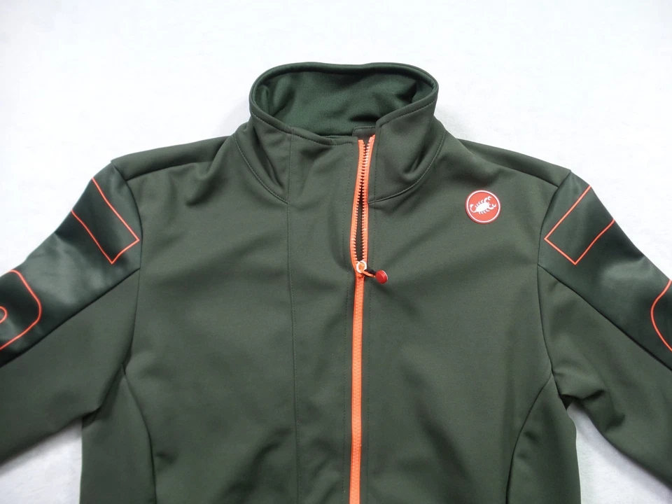 Chaqueta de ciclismo Castelli para mujer talla pequeña verde cremallera completa transición elástica nueva con etiquetas Foto 4 de 4
